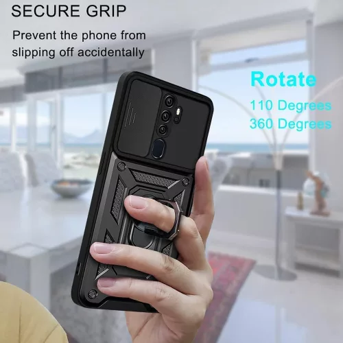 Techsuit - CamShield ütésálló tok - Oppo A5 4G / A5 5G - Fekete