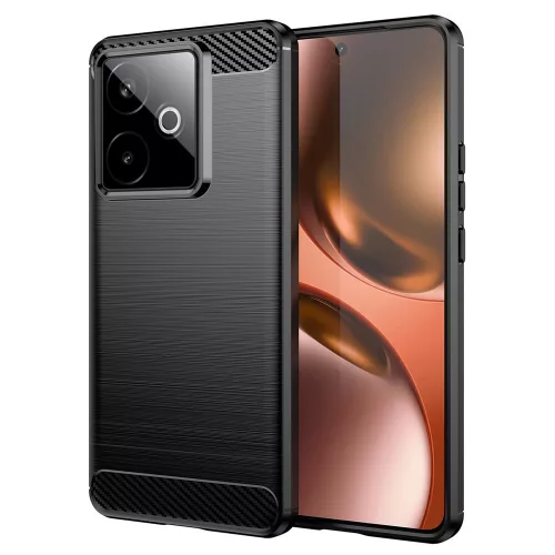 Techsuit - Carbon szilikon tok - Realme GT 7 - Fekete
