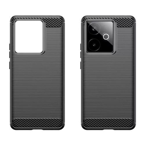 Techsuit - Carbon szilikon tok - Realme GT 7 - Fekete