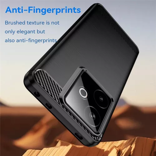 Techsuit - Carbon szilikon tok - Realme GT 7 - Fekete