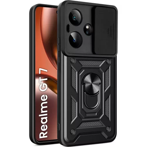 Techsuit - CamShield ütésálló tok - Realme GT 7 - Fekete