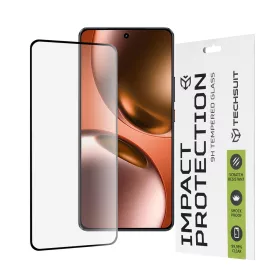   Techsuit - 111D Full Cover / Full Glue üvegfólia - Realme GT 7 - Fekete