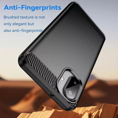 Techsuit - Carbon szilikon tok - Samsung Galaxy A07 4G - Fekete