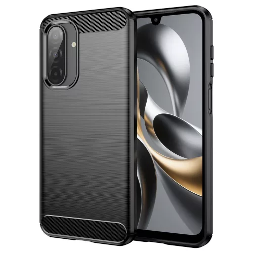 Techsuit - Carbon szilikon tok - Samsung Galaxy A17 5G / A17 4G - Fekete