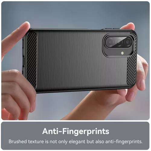 Techsuit - Carbon szilikon tok - Samsung Galaxy A17 5G / A17 4G - Fekete