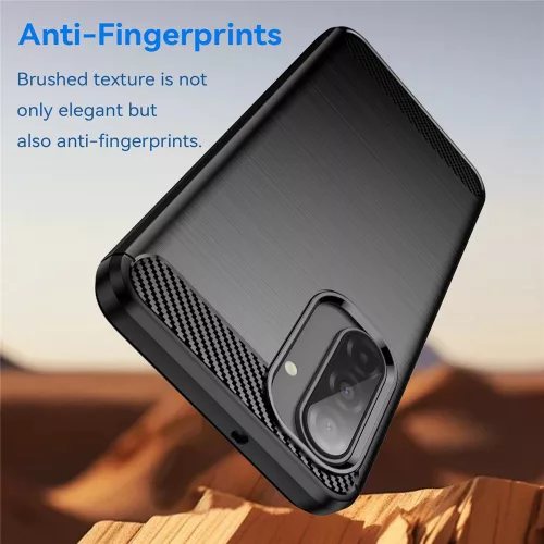 Techsuit - Carbon szilikon tok - Samsung Galaxy A17 5G / A17 4G - Fekete