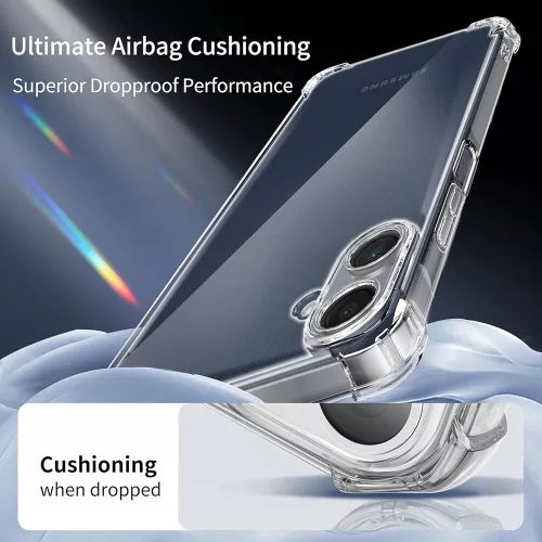 Techsuit - Shockproof Átlátszó Ütésálló Szilikon tok - Samsung Galaxy A07 4G - Átlátszó