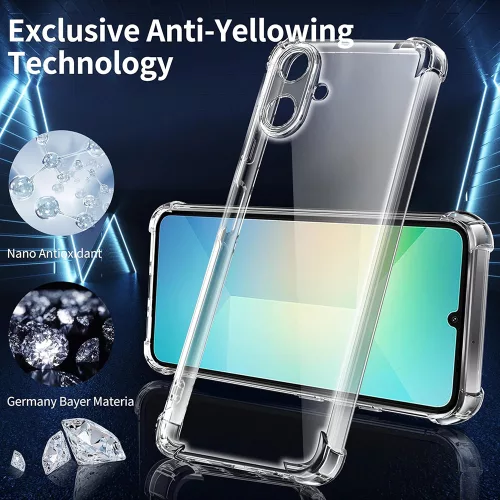Techsuit - Shockproof Átlátszó Ütésálló Szilikon tok - Samsung Galaxy A07 4G - Átlátszó