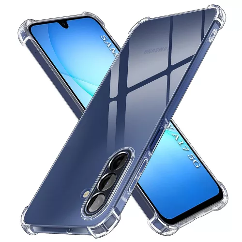 Techsuit - Shockproof Átlátszó Ütésálló Szilikon tok - Samsung Galaxy A17 5G / A17 4G - Átlátszó