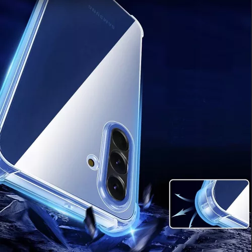 Techsuit - Shockproof Átlátszó Ütésálló Szilikon tok - Samsung Galaxy A17 5G / A17 4G - Átlátszó