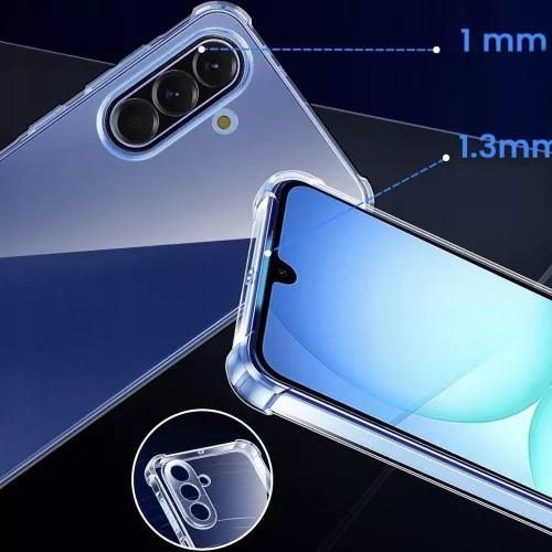 Techsuit - Shockproof Átlátszó Ütésálló Szilikon tok - Samsung Galaxy A17 5G / A17 4G - Átlátszó