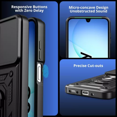 Techsuit - CamShield ütésálló tok - Samsung Galaxy A17 5G / A17 4G - Fekete