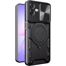   Techsuit - CamGuard Pro tok ütésálló tok - Samsung Galaxy A07 4G - Fekete