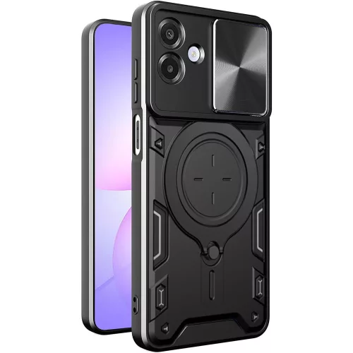 Techsuit - CamGuard Pro tok ütésálló tok - Samsung Galaxy A07 4G - Fekete