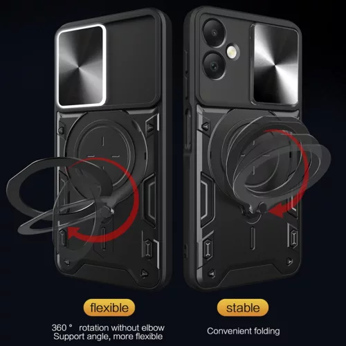 Techsuit - CamGuard Pro ütésálló tok - Samsung Galaxy A07 4G - Fekete