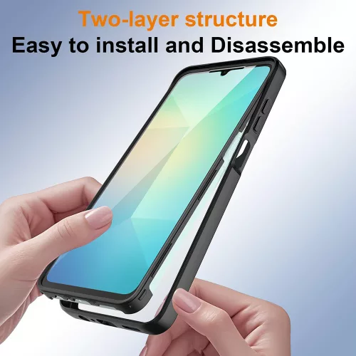 Techsuit - ColorVerse 360 tok kijelzővédővel - Samsung Galaxy A07 4G - Fekete