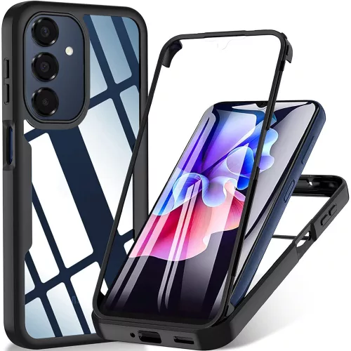 Techsuit - ColorVerse 360 tok kijelzővédővel - Samsung Galaxy A16 4G / A16 5G / A17 5G / A17 4G - Fekete