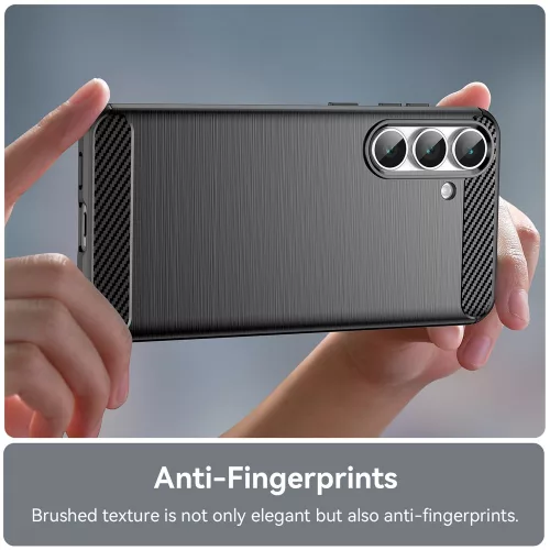 Techsuit - Carbon szilikon tok - Samsung Galaxy S25 FE - Fekete