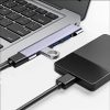 Techsuit - Docking Station ZenithDock 4 in 1 (H13) - USB-C to 3x USB 2.0, 1x USB 3.0 - Gray