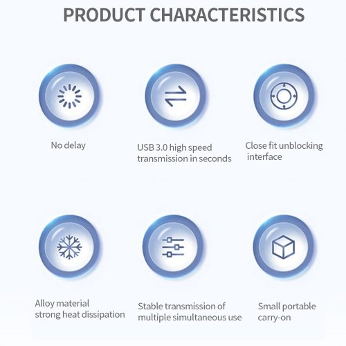 Techsuit - Docking Station ZenithDock 4 in 1 (H13) - USB-C to 3x USB 2.0, 1x USB 3.0 - Gray