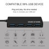 Techsuit - Docking Station QuantumNode 4 in 1 (H15) - USB to 4x USB 3.0, ABS - Black