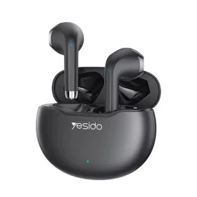   Yesido - Vezeték nélküli fülhallgató (TWS21) - Bluetooth V5.3-mal, félig fülbe helyezhető kialakítás, érintésvezérlés, zajszűrés, 320mAh - fekete