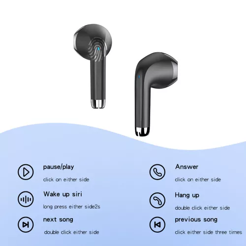 Yesido - Vezeték nélküli fülhallgató (TWS21) - Bluetooth V5.3-mal, félig fülbe helyezhető kialakítás, érintésvezérlés, zajszűrés, 320mAh - fehér