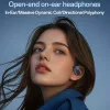 Yesido - Vezeték nélküli fülhallgató (YSP25) - Bluetooth V5.3-mal, Nyitott fülű kialakítás, IP54, 600mAh - Fekete
