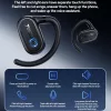 Yesido - Vezeték nélküli fülhallgató (YSP25) - Bluetooth V5.3-mal, Nyitott fülű kialakítás, IP54, 600mAh - Fekete