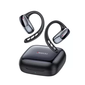   Yesido - Vezeték nélküli fülhallgató (YSP24) - Bluetooth V5.4-gyel, Nyitott fülű kialakítás, Háromsávos Prominence, Érintésmentes, 400mAh, USB-C - Fekete