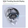 Yesido - Vezeték nélküli fülhallgató (YSP13) - Bluetooth V5.3-mal, nyitott fülű kialakítás, légvezetéses hangzás, 600mAh, LED - fekete