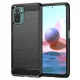 Techsuit - Carbon szilikon tok - Xiaomi Redmi Note 10 4G / Note 10S / Poco M5s - Fekete