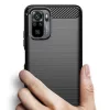 Techsuit - Carbon szilikon tok - Xiaomi Redmi Note 10 4G / Note 10S / Poco M5s - Fekete