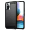 Techsuit - Carbon szilikon tok - Xiaomi Redmi Note 10 Pro / Note 10 Pro Max - Fekete