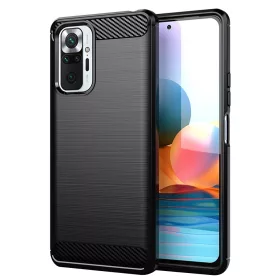   Techsuit - Carbon szilikon tok - Xiaomi Redmi Note 10 Pro / Note 10 Pro Max - Fekete