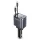 Techsuit - Premium Car Charger NanoVoltX (C1) - with Retractable USB-C, Lightning Cables, USB 2.4A, PD30W, 69W, 180° - Gray