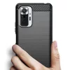 Techsuit - Carbon szilikon tok - Xiaomi Redmi Note 10 Pro / Note 10 Pro Max - Fekete