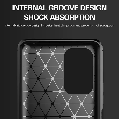 Techsuit - Carbon szilikon tok - Xiaomi Redmi Note 10 Pro / Note 10 Pro Max - Fekete