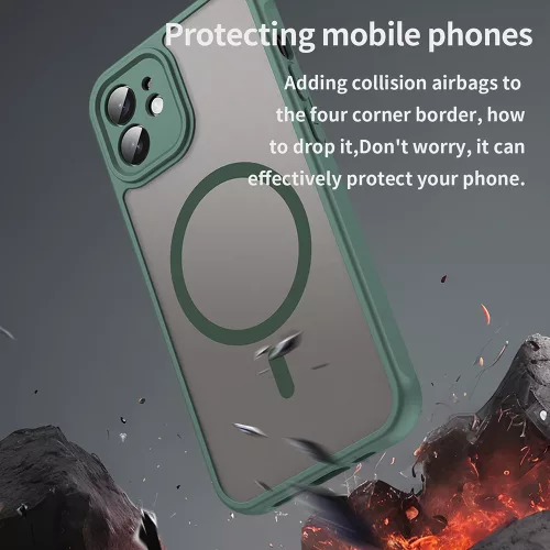 Techsuit - HaloFrost II MagSafe tok - iPhone 12 - Zöld
