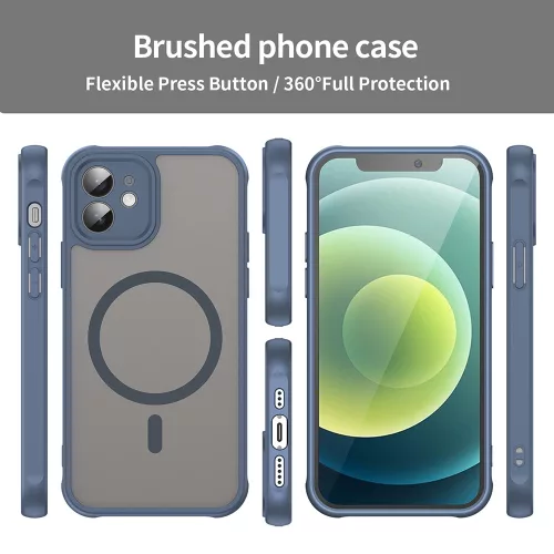 Techsuit - HaloFrost II MagSafe tok - iPhone 12 - Sötétkék