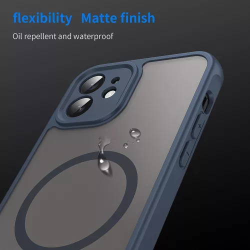 Techsuit - HaloFrost II MagSafe tok - iPhone 12 - Sötétkék