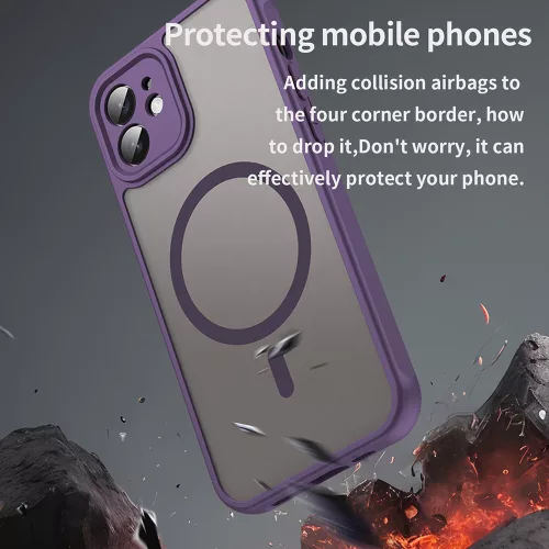 Techsuit - HaloFrost II MagSafe tok - iPhone 12 - Lila