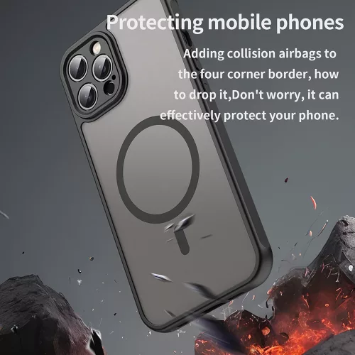 Techsuit - HaloFrost II MagSafe tok - iPhone 12 Pro Max - Fekete