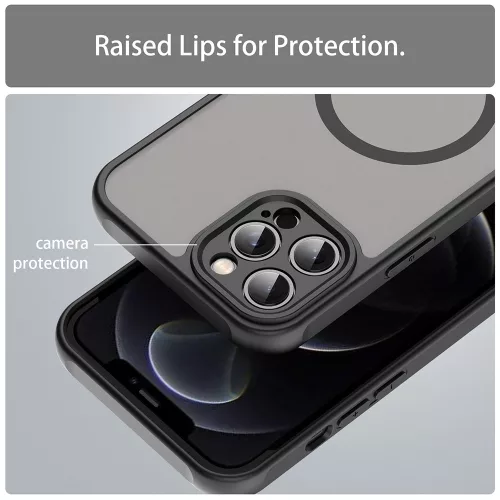 Techsuit - HaloFrost II MagSafe tok - iPhone 12 Pro Max - Fekete