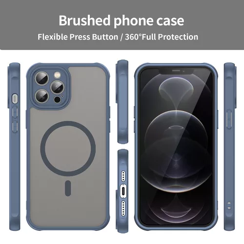 Techsuit - HaloFrost II MagSafe tok - iPhone 12 Pro Max - Sötétkék