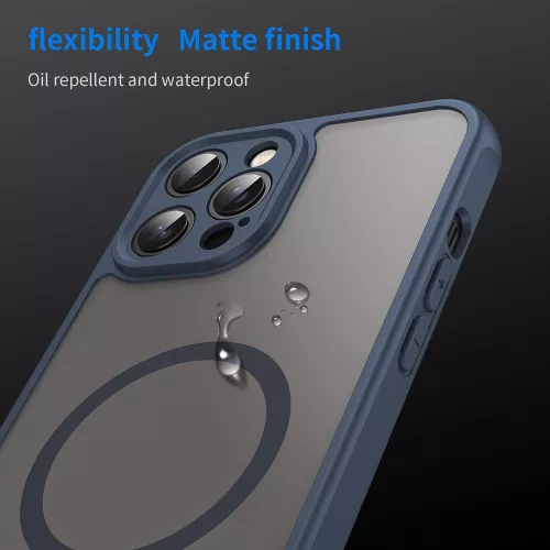 Techsuit - HaloFrost II MagSafe tok - iPhone 12 Pro Max - Sötétkék