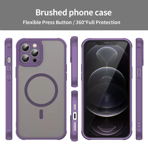 Techsuit - HaloFrost II MagSafe tok - iPhone 12 Pro - Lila
