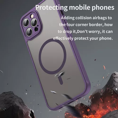 Techsuit - HaloFrost II MagSafe tok - iPhone 12 Pro - Lila