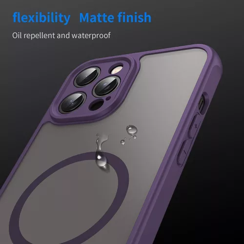 Techsuit - HaloFrost II MagSafe tok - iPhone 12 Pro - Lila