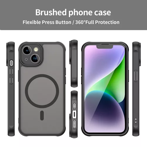 Techsuit - HaloFrost II MagSafe tok - iPhone 13 - Fekete